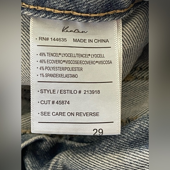 KanCan Light Sandblasted High Rise Porkchop Pocket Straight Jean - Picture 4 of 7